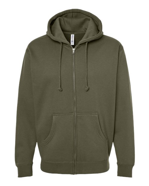 Independent Trading Co. IND4000Z — Unisex Heavyweight Full-Zip Hooded Sweatshirt — Army