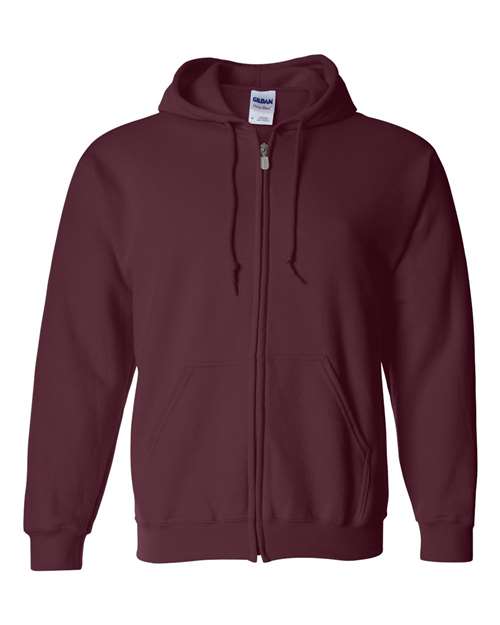 Gildan 18600 — Unisex Heavy Blend™ Full-Zip Hooded Sweatshirt — Maroon