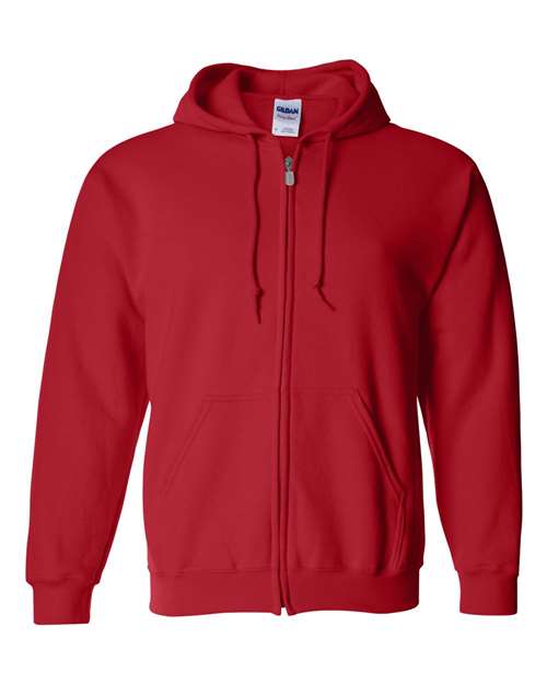 Gildan 18600 — Unisex Heavy Blend™ Full-Zip Hooded Sweatshirt — Red
