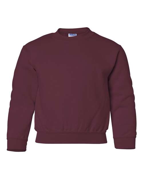 Gildan 18000B — Youth Heavy Blend™ Crewneck Sweatshirt — Maroon