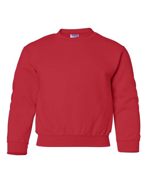 Gildan 18000B — Youth Heavy Blend™ Crewneck Sweatshirt — Red