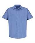 Red Kap SB22 — Men's Industrial Stripe Short Sleeve Work Shirt — main view