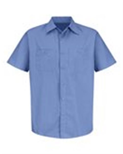Red Kap SB22 — Men's Industrial Stripe Short Sleeve Work Shirt — main view