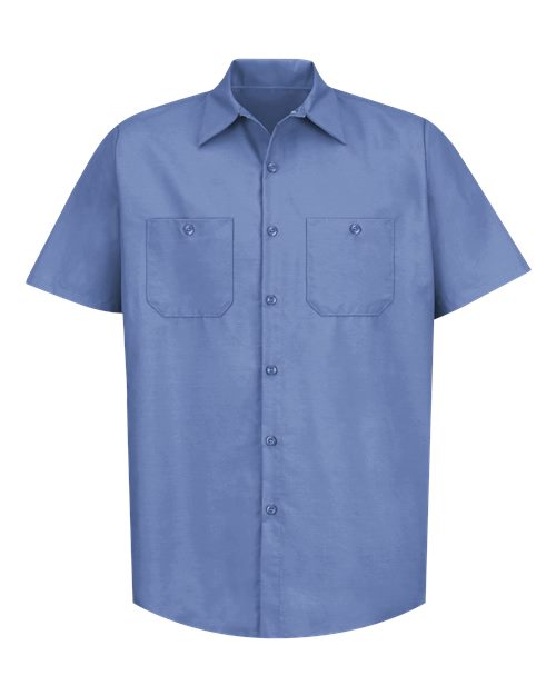 Red Kap SP24 — Men's Industrial Short Sleeve Work Shirt — Petrol Blue