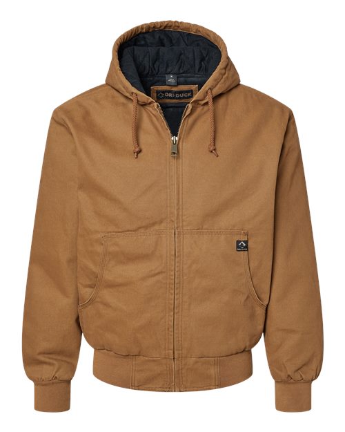 DRI DUCK 5020T — Men's Tall Cheyenne Boulder Cloth™ Hooded Jacket with Tricot Quilt Lining — Saddle