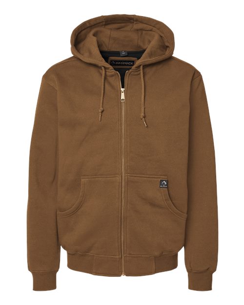 DRI DUCK 7033T — Men's Tall Crossfire Heavyweight Power Fleece Hooded Jacket with Thermal Lining — Saddle
