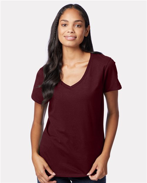 Hanes S04V — Women's Perfect-T V-Neck T-Shirt — main view