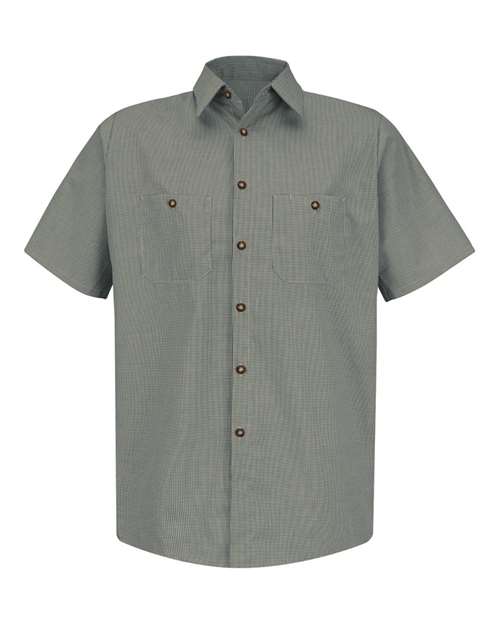 Red Kap SP20 — Men's Premium Short Sleeve Work Shirt — HK-Hunter Green/ Khaki