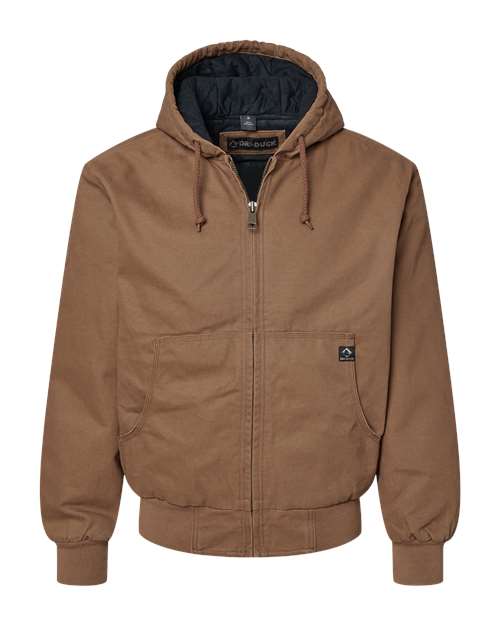 DRI DUCK 5020T — Men's Tall Cheyenne Boulder Cloth™ Hooded Jacket with Tricot Quilt Lining — Field Khaki