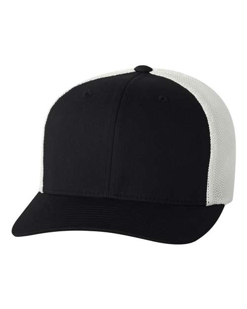 Flexfit 6511 — Trucker Cap — Black/ White
