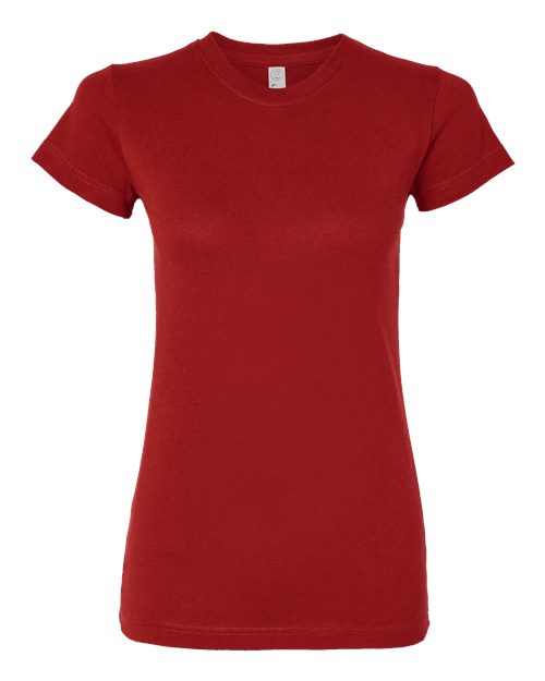 LAT 3616 — Women's Fitted Fine Jersey Tee — Garnet