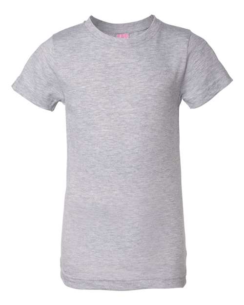 LAT 2616 — Girls' Fine Jersey Tee — Heather
