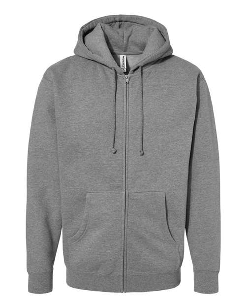 Independent Trading Co. IND4000Z — Unisex Heavyweight Full-Zip Hooded Sweatshirt — Gunmetal Heather