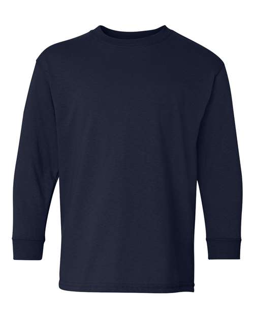 Gildan 5400B — Youth Heavy Cotton™ Long Sleeve T-Shirt — Navy