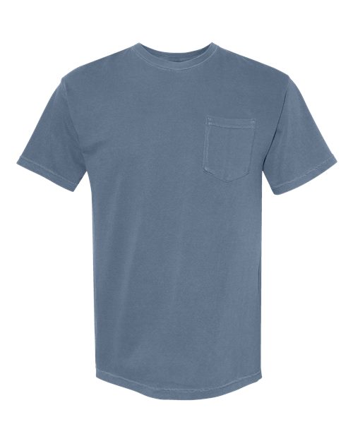 Comfort Colors 6030 — Unisex Garment-Dyed Heavyweight Pocket T-Shirt — Blue Jean
