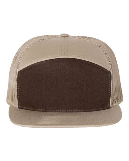 Richardson 168 — Seven-Panel Trucker Cap — Brown/ Khaki