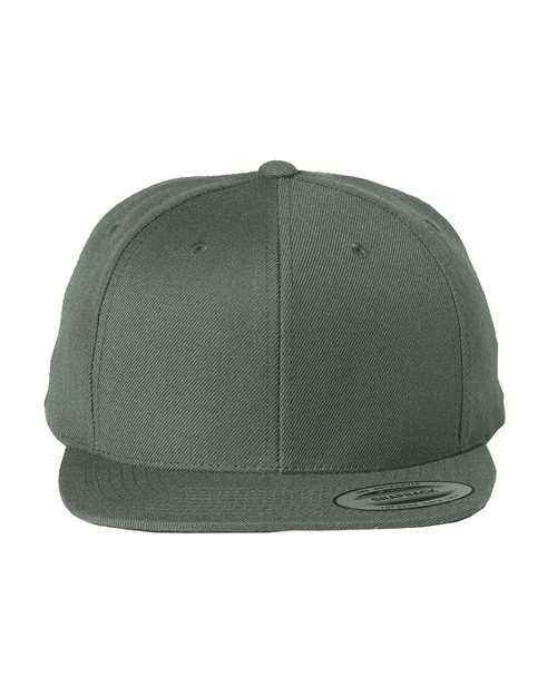 YP Classics 6089M — Premium Flat Bill Snapback Cap — Dark Grey