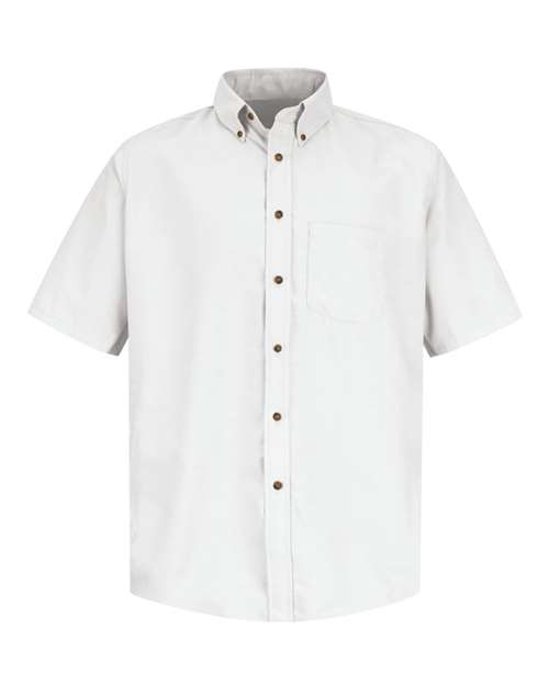 Red Kap SP80 — Men's Poplin Short Sleeve Dress Shirt — White