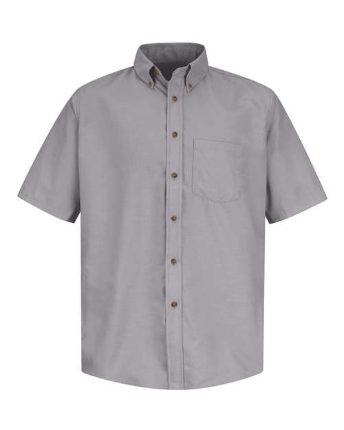 Red Kap SP80 — Men's Poplin Short Sleeve Dress Shirt — Silver