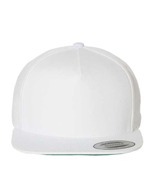 YP Classics 6007 — Five-Panel Cotton Twill Snapback Cap — White