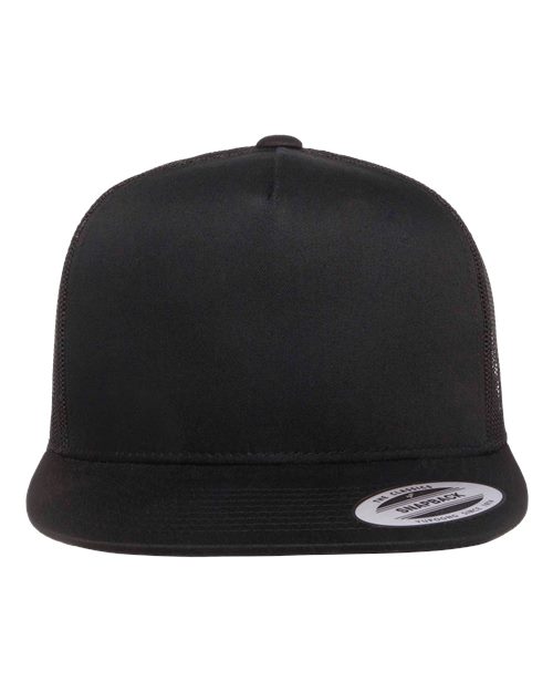 YP Classics 6006 — Classic Five-Panel Trucker Cap — Black