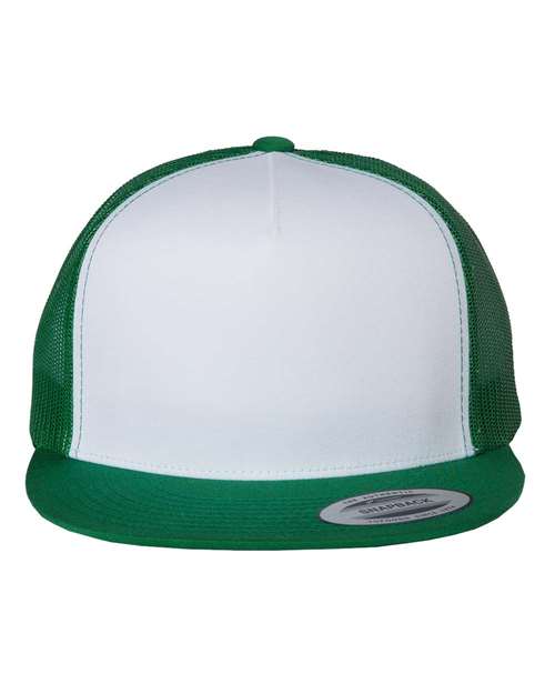 YP Classics 6006 — Classic Five-Panel Trucker Cap — Kelly/ White/ Kelly