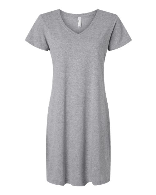 LAT 3522 — Women's Fine Jersey V-Neck Coverup — Heather