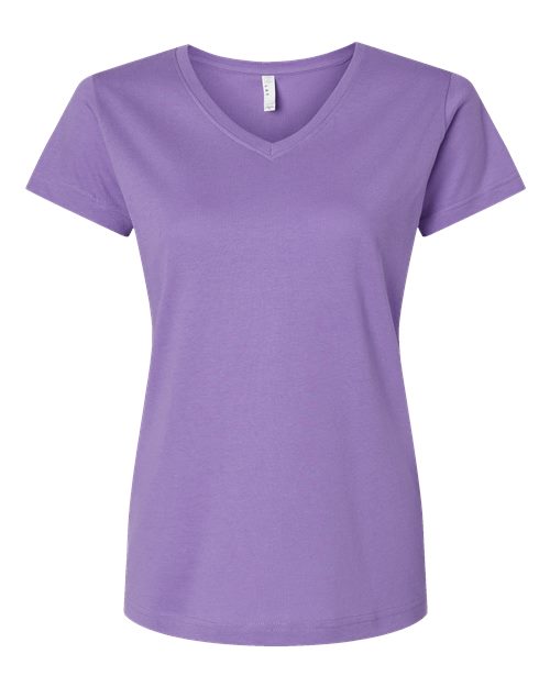 LAT 3507 — Women's Fine Jersey V-Neck Tee — Lavender