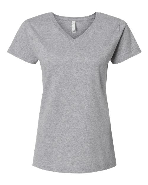 LAT 3507 — Women's Fine Jersey V-Neck Tee — Heather