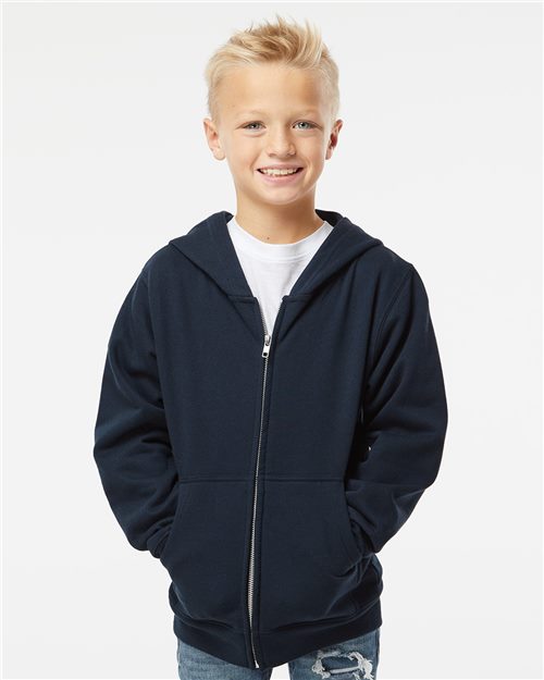 Independent Trading Co. SS4001YZ — Youth Midweight Full-Zip Hooded Sweatshirt — main view