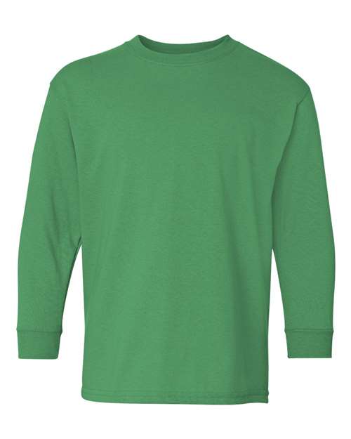 Gildan 5400B — Youth Heavy Cotton™ Long Sleeve T-Shirt — Irish Green