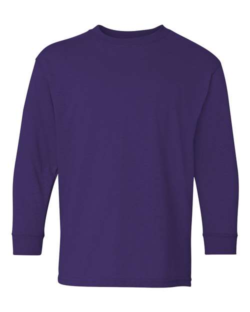 Gildan 5400B — Youth Heavy Cotton™ Long Sleeve T-Shirt — Purple