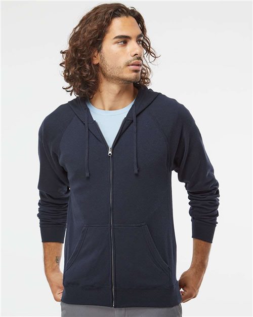 Independent Trading Co. PRM33SBZ — Unisex Special Blend Raglan Full-Zip Hooded Sweatshirt — main view