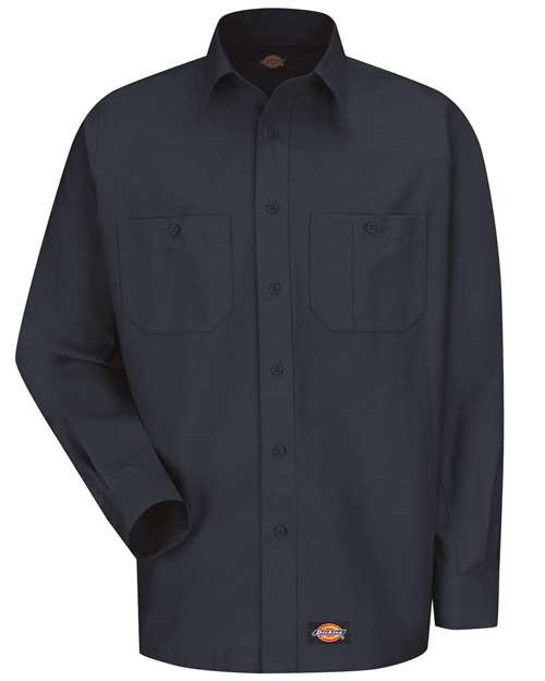 Dickies WS10T — Men's Tall Long Sleeve Work Shirt — Navy