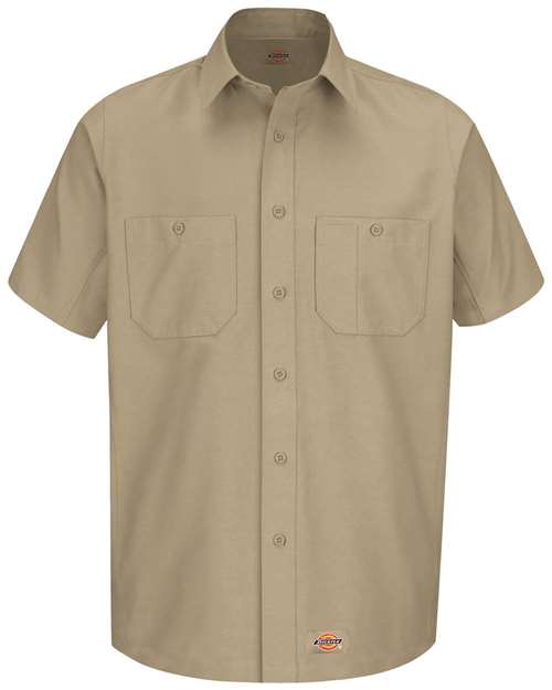 Dickies WS20 — Men's Short Sleeve Work Shirt — Khaki