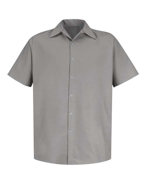 Red Kap SP26 — Men's Specialized Short Sleeve Pocketless Work Shirt — Light Grey