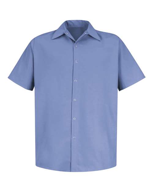 Red Kap SP26 — Men's Specialized Short Sleeve Pocketless Work Shirt — Light Blue