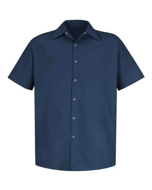 Red Kap SP26 — Men's Specialized Short Sleeve Pocketless Work Shirt — Navy