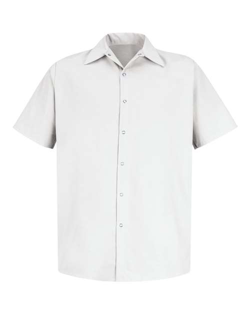 Red Kap SP26 — Men's Specialized Short Sleeve Pocketless Work Shirt — White