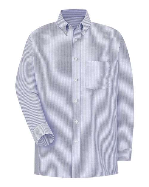 Red Kap SR70 — Men's Executive Oxford Dress Shirt — BS-Blue/ White Stripe 36