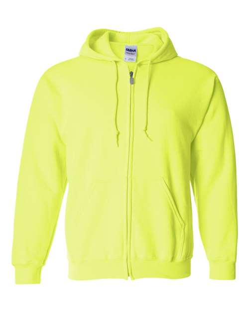 Gildan 18600 — Unisex Heavy Blend™ Full-Zip Hooded Sweatshirt — Safety Green