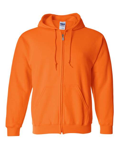 Gildan 18600 — Unisex Heavy Blend™ Full-Zip Hooded Sweatshirt — Safety Orange