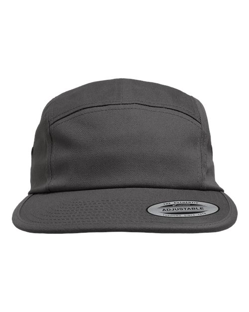 YP Classics 7005 — Classic Jockey Flat Bill Cap — Dark Grey