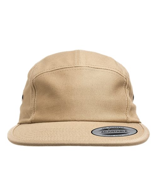 YP Classics 7005 — Classic Jockey Flat Bill Cap — Khaki