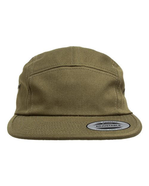 YP Classics 7005 — Classic Jockey Flat Bill Cap — Olive