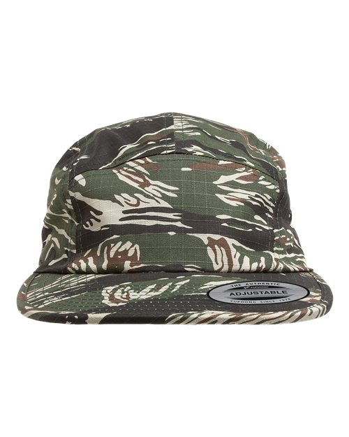YP Classics 7005 — Classic Jockey Flat Bill Cap — Tiger Camo