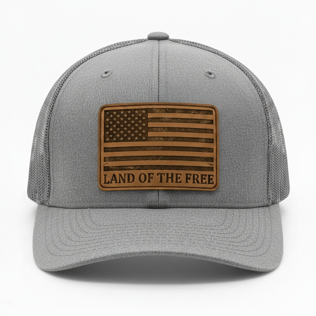Land of the Free Leather Patch Trucker Hat | Summit Standard Co.