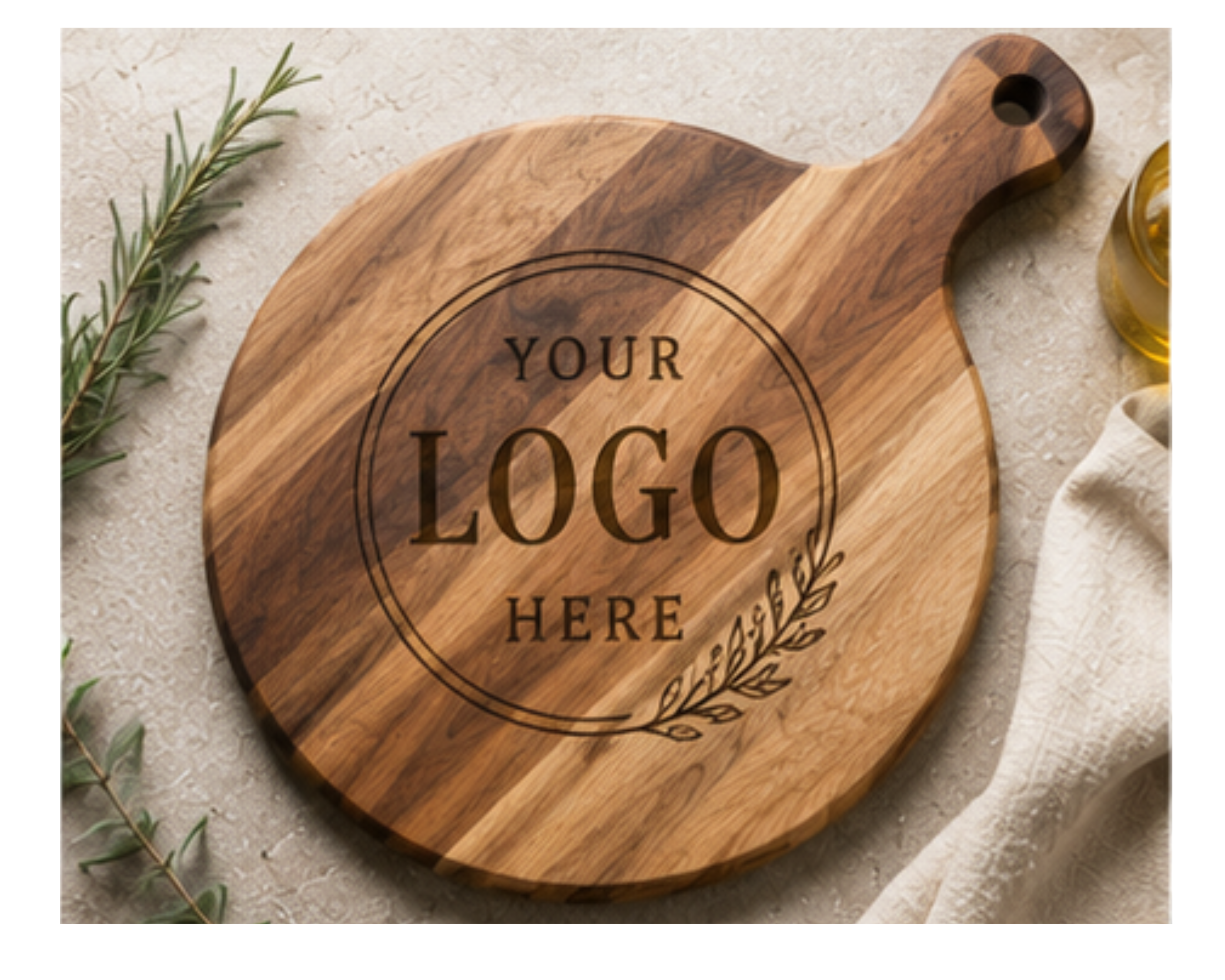 Custom Logo Engraved Cutting Board | Corporate Gift | Realtor Closing Gift |  Personalized Wedding Gift