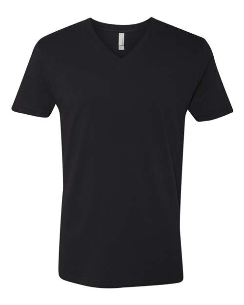 Next Level 3200 — Unisex Cotton V-Neck T-Shirt — Black