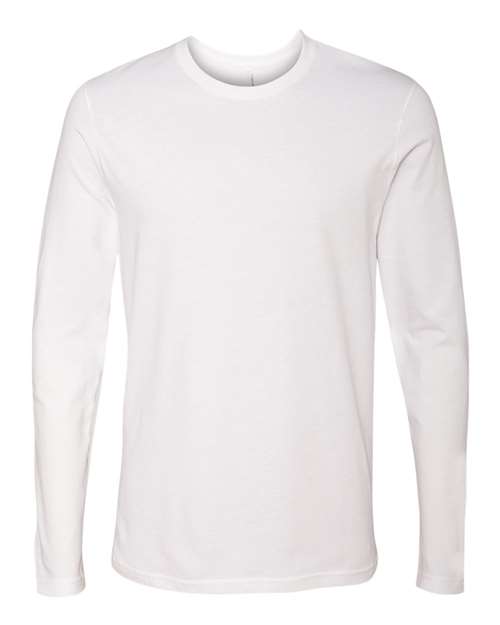 Next Level 3601 — Unisex Cotton Long Sleeve T-Shirt — White